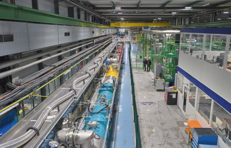 View of the IT String magnet line Image CERN